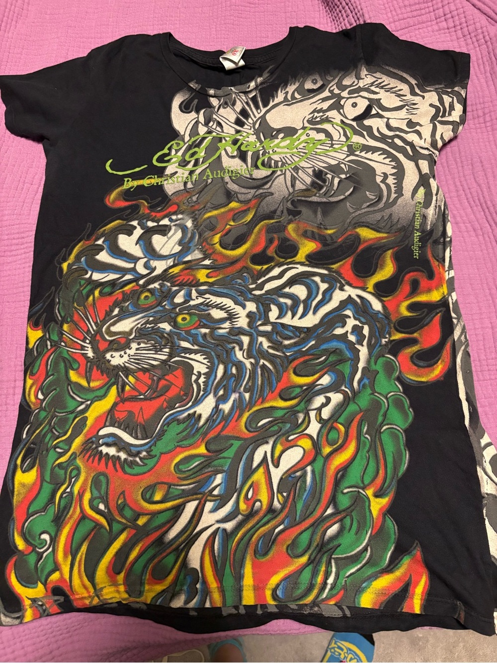 Vintage Ed Hardy Christian Audigier Top/Mini dress 🐅🐯🐅